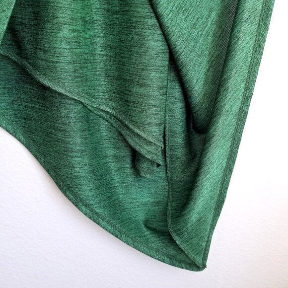 Drew Metallic Emerald Strapless Asymmetrical Dress Size M Elastic Bodice - Picture 6 of 11